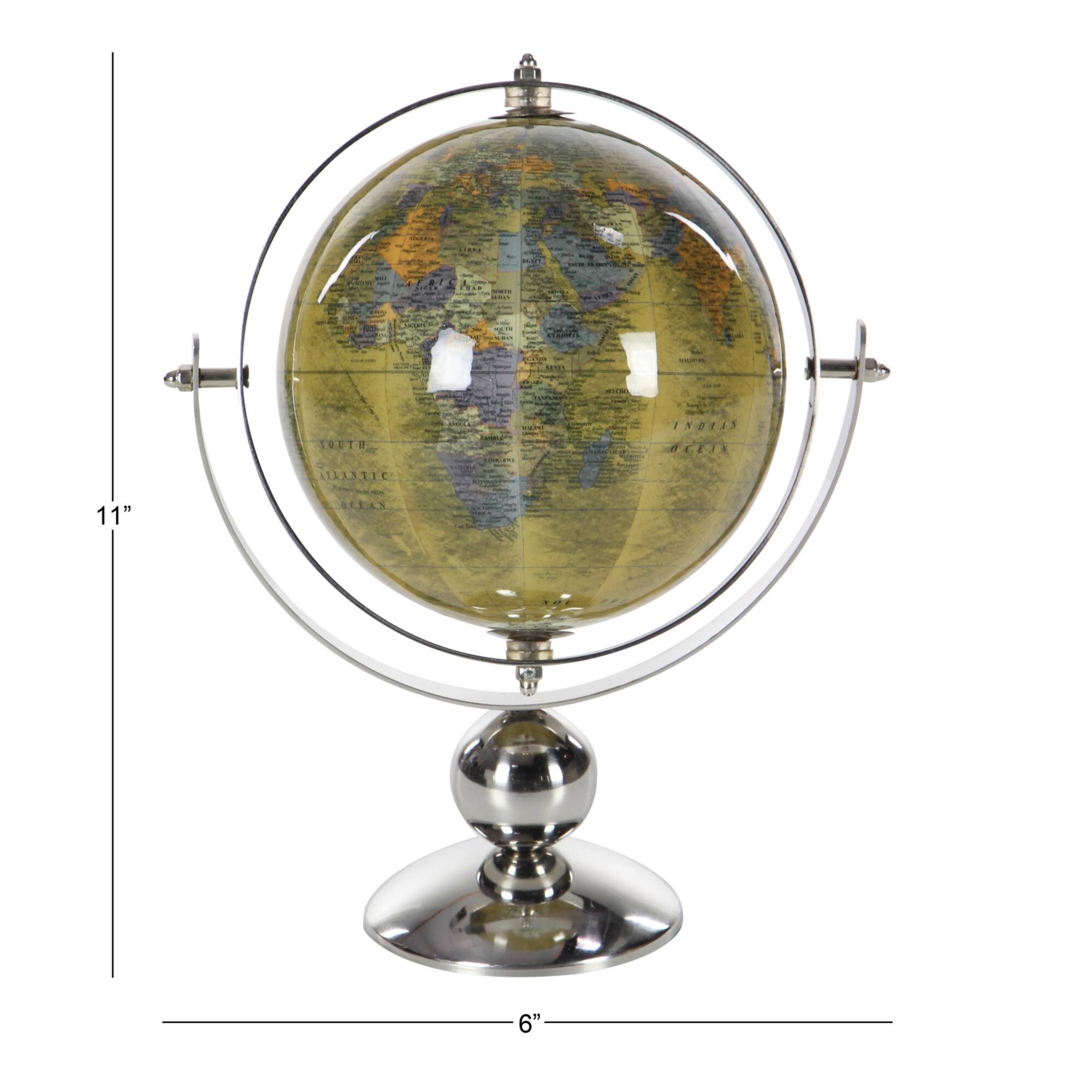 11" Silver Steel Traditional Globe